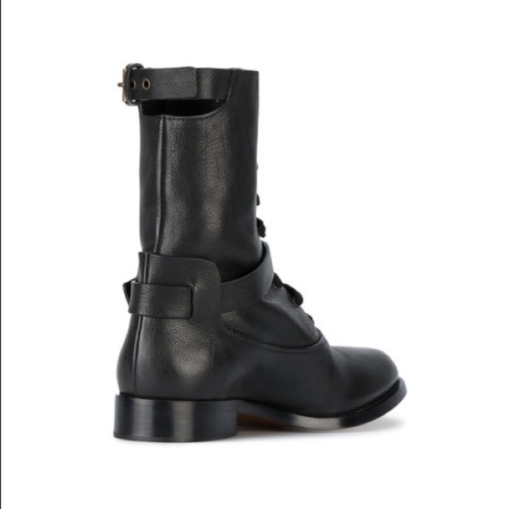 Sold - Chloe Leather Biker Boots - Picture 2 of 4